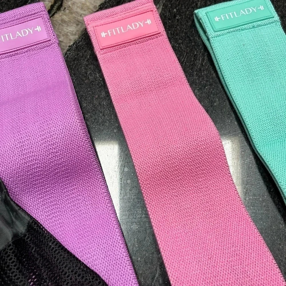 NEW Booty Bands with Carry bag  Fit Lady Resistance Set of 3 Bands NWT NEW - Picture 5 of 11
